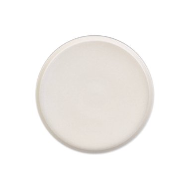 izole beyaz arka plan üzerinde beyaz seramik tabak.