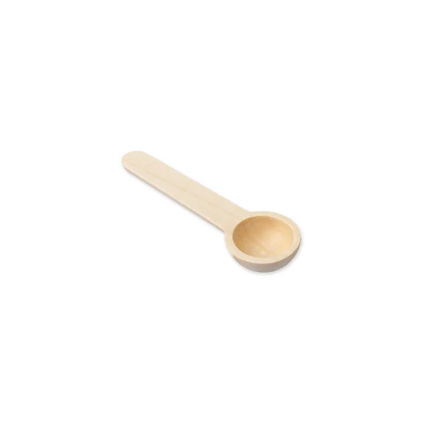 Tiny Wooden Seasoning Spoon Isolated White Background — Stock Photo, Image