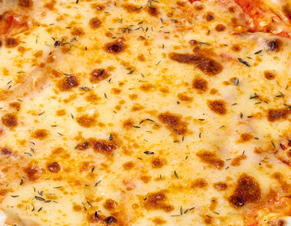 Close Van Mozzarella Kaas Stijl Pizza Stockafbeelding
