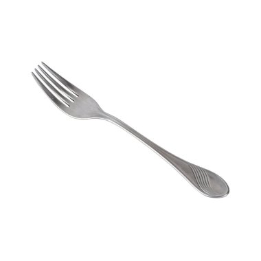 Metal fork isolated over white background.