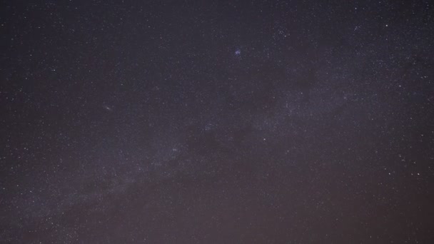 在紧邻的天空中 一颗银河之星 山景朦胧 座落在泰国 — 图库视频影像
