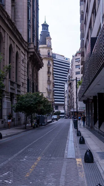 Eenzame Kleurrijke Straten Van Buenos Aires Stad Een Warme Middag — Stockfoto