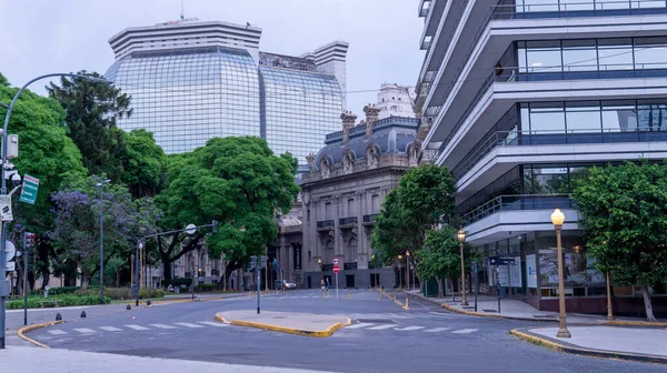 在一场世界杯足球赛中 布宜诺斯艾利斯市的街道一片荒凉 五彩斑斓 — 图库照片