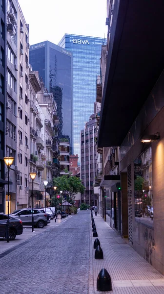 Ruas Solitárias Coloridas Cidade Buenos Aires Uma Tarde Quente Domingo — Fotografia de Stock