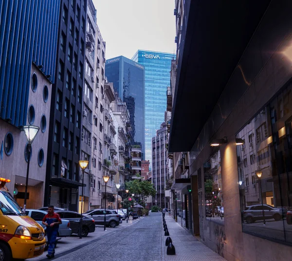 Ruas Solitárias Coloridas Cidade Buenos Aires Uma Tarde Quente Domingo — Fotografia de Stock