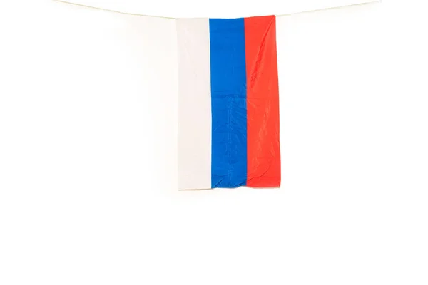ロシアの旗は白で隔離されている — ストック写真