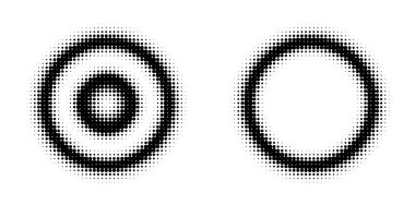 Tasarım elemanı çemberini ayarla İzole edilmiş koyu renk vektör altın halkadan. Harmanlama Aracı kullanılarak oluşturulan birçok parlak girdabın soyut dalgalı çizgileri. Sunumunuz için vektör illüstrasyonu EPS10
