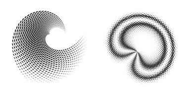 Tasarım elemanı çemberini ayarla İzole edilmiş koyu renk vektör altın halkadan. Harmanlama Aracı kullanılarak oluşturulan birçok parlak girdabın soyut dalgalı çizgileri. Sunumunuz için vektör illüstrasyonu EPS10