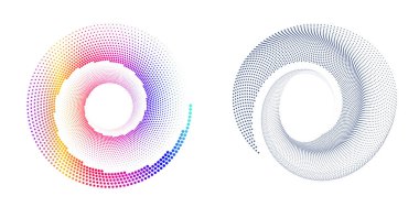 Tasarım elemanları. Bir sürü mor çizgi çemberi dalgası. Beyaz arka planda soyut dalgalı çizgiler izole edildi. Vektör illüstrasyon EPS 10. Harmanlama Aracı kullanılarak oluşturulan çizgilerle renkli dalgalar