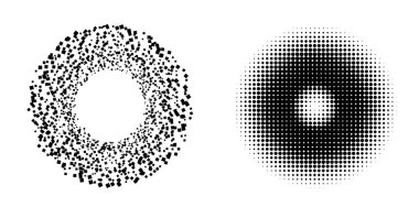 Tasarım elemanı çemberini ayarla İzole edilmiş koyu renk vektör altın halkadan. Harmanlama Aracı kullanılarak oluşturulan birçok parlak girdabın soyut dalgalı çizgileri. Sunumunuz için vektör illüstrasyonu EPS10