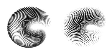 Tasarım elemanı çemberini ayarla İzole edilmiş koyu renk vektör altın halkadan. Harmanlama Aracı kullanılarak oluşturulan birçok parlak girdabın soyut dalgalı çizgileri. Sunumunuz için vektör illüstrasyonu EPS10