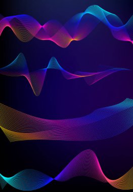 Tasarım elemanları iş sunum şablonu. Vektör illüstrasyon dikey web afişleri arka plan, fon ışığı efekti. Web şablonu için EPS 10, web sitesi sunumu, neon disko kulübü