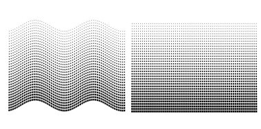 Set Design elements  - Halftone dot pattern on white background. Vector illustration eps 10 frame with black abstract random dots for technology, big data theme, grunge cover page about hi-tech, IT.
