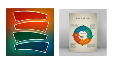 Set Design business presentation template. Vector illustration EPS 10. Can be used for chart process the financial company, technology infographics, number banners, charts and graphs or power point