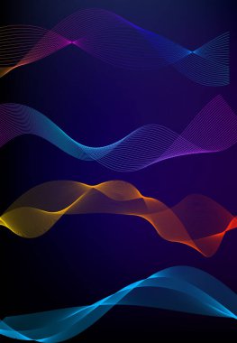 Tasarım elemanları iş sunum şablonu. Vektör illüstrasyon dikey web afişleri arka plan, fon ışığı efekti. Web şablonu için EPS 10, web sitesi sunumu, neon disko kulübü