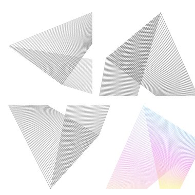 Açı dalgalarının beyaz arka planında soyut çizgiler siyah beyaz tasarım elemanı. Vector Illustration, grunge şık kartvizit, basılı broşür, el ilanı, afiş, kapak kitabı, etiket, kumaş için 10 puan aldı