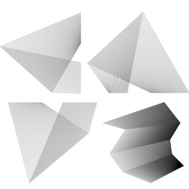 Açı dalgalarının beyaz arka planında soyut çizgiler siyah beyaz tasarım elemanı. Vector Illustration, grunge şık kartvizit, basılı broşür, el ilanı, afiş, kapak kitabı, etiket, kumaş için 10 puan aldı