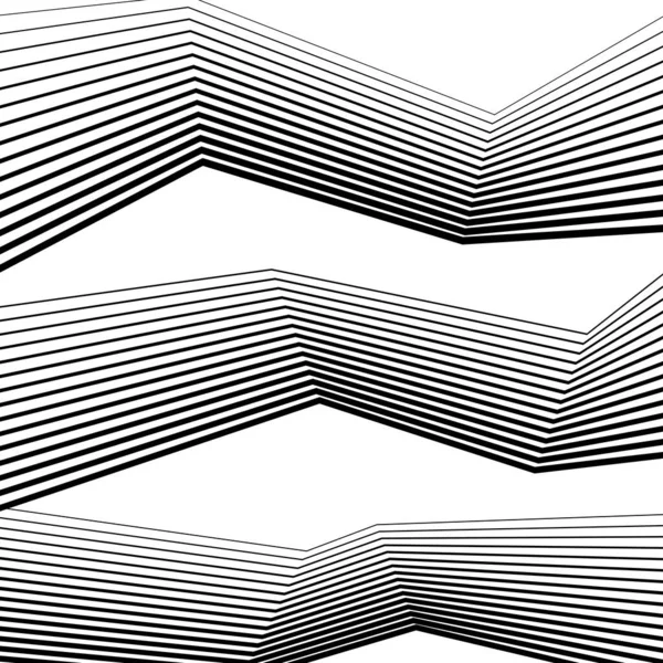 Abstract Lijnen Zwart Wit Design Element Witte Achtergrond Van Hoekgolven — Stockvector
