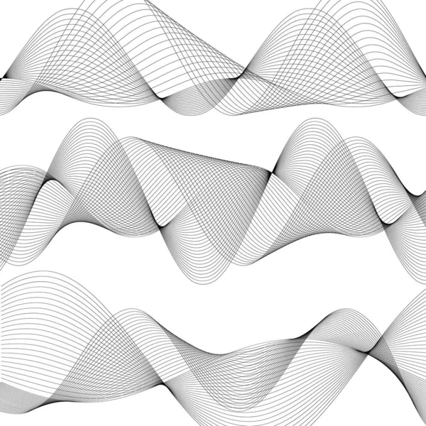 Set Abstract Lines Colors Design Element White Background Waves Vector — Stock vektor