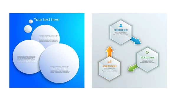 Set Design Business Presentation Template Vector Illustration Eps Can Used — Image vectorielle