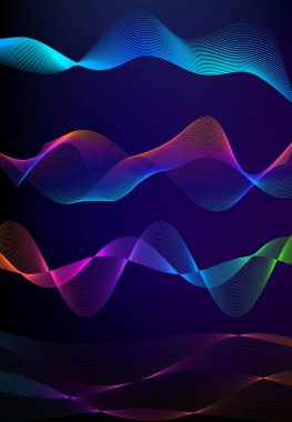 Tasarım elemanları iş sunum şablonu. Vektör illüstrasyon dikey web afişleri arka plan, fon ışığı efekti. Web şablonu için EPS 10, web sitesi sunumu, neon disko kulübü