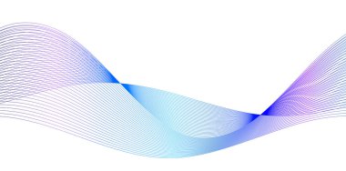 Dalgaların beyaz arka planında soyut çizgi renk tasarım ögesini ayarla. Vector Illustration, grunge şık kartvizit, basılı broşür, el ilanı, afiş, kapak kitabı, etiket, kumaş için 10 puan aldı