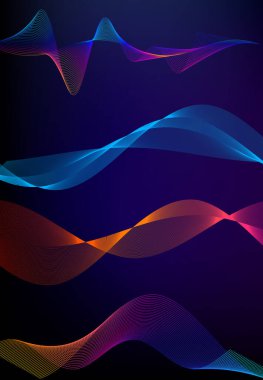 Tasarım elemanları iş sunum şablonu. Vektör illüstrasyon dikey web afişleri arka plan, fon ışığı efekti. Web şablonu için EPS 10, web sitesi sunumu, neon disko kulübü