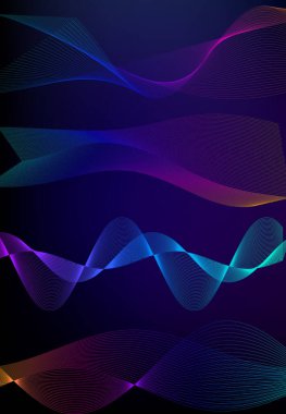 Tasarım elemanları iş sunum şablonu. Vektör illüstrasyon dikey web afişleri arka plan, fon ışığı efekti. Web şablonu için EPS 10, web sitesi sunumu, neon disko kulübü