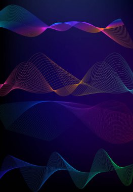 Tasarım elemanları iş sunum şablonu. Vektör illüstrasyon dikey web afişleri arka plan, fon ışığı efekti. Web şablonu için EPS 10, web sitesi sunumu, neon disko kulübü