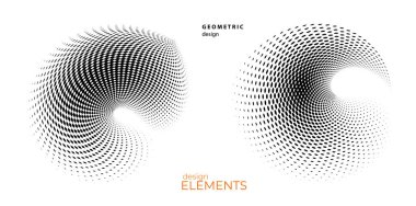 Tasarım ögeleri sembolünü düzenlenebilir yarım ton çerçeve nokta çember desenini beyaz arkaplanda ayarla. Vektör illüstrasyonunda siyah rastgele noktalar var. Yarım ton çember noktası metni kullanarak kenarlık simgesini yuvarla