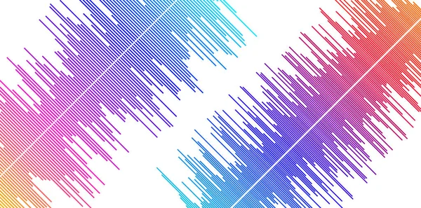 Set Color Equalizer Isolated White Background Vector Illustration Pulse Music — Vetor de Stock
