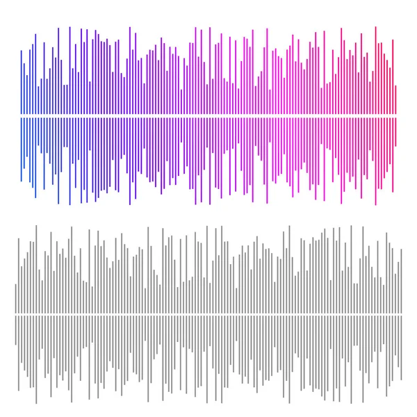 Установите Color Equalizer Изолированный Белом Фоне Векторная Иллюстрация Пульсовая Музыка — стоковый вектор