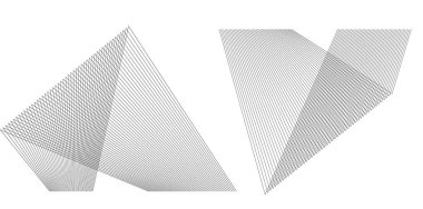 Açı dalgalarının beyaz arka planında soyut çizgiler siyah beyaz tasarım elemanı. Vector Illustration, grunge şık kartvizit, basılı broşür, el ilanı, afiş, kapak kitabı, etiket, kumaş için 10 puan aldı