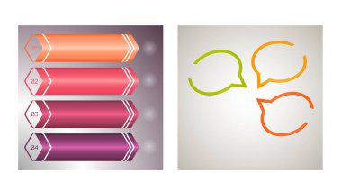 Set Design business presentation template. Vector illustration EPS 10. Can be used for chart process the financial company, technology infographics, number banners, charts and graphs or power point