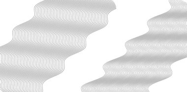 Dalgaların beyaz arka planında soyut çizgi renk tasarım ögesini ayarla. Vector Illustration, grunge şık kartvizit, basılı broşür, el ilanı, afiş, kapak kitabı, etiket, kumaş için 10 puan aldı