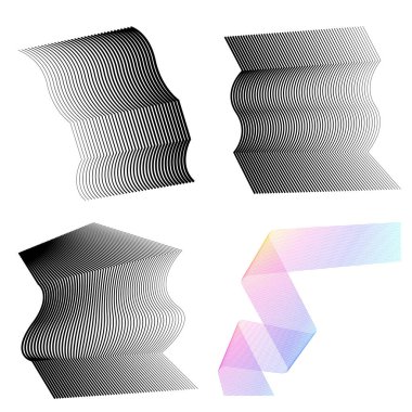 Açı dalgalarının beyaz arka planında soyut çizgiler siyah beyaz tasarım elemanı. Vector Illustration, grunge şık kartvizit, basılı broşür, el ilanı, afiş, kapak kitabı, etiket, kumaş için 10 puan aldı