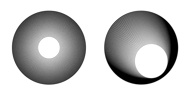 Ställ Designelementcirkeln Isolerade Djärva Vektor Färger Gyllene Ring Från Abstrakt — Stock vektor