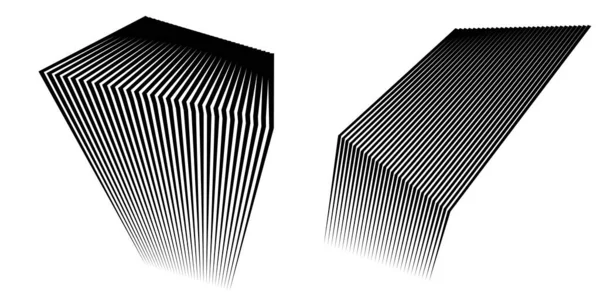 Αφηρημένες Γραμμές Μαύρο Λευκό Στοιχείο Σχεδιασμού Λευκό Φόντο Των Κυμάτων — Διανυσματικό Αρχείο