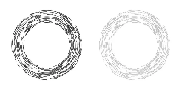 Set Design Elements Symbol Editable Halftone Frame Dot Circle Pattern — Stock Vector