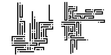 Set Abstract vector background design with maze mosaic texture. Good cover for book on psychology, creative problem solving, logical thinking, study of human relations