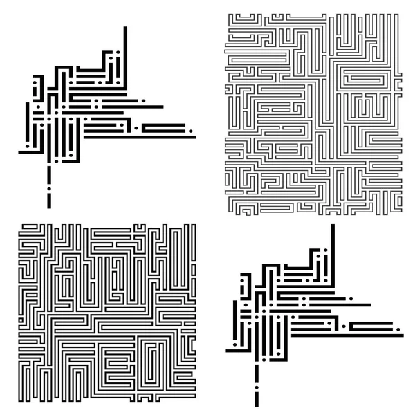 Set Abstract Vector Background Design Maze Mosaic Texture Good Cover — Stockový vektor