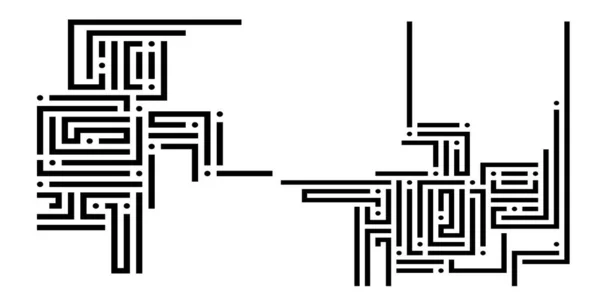 Набор Векторного Фона Текстурой Лабиринтной Мозаики Хорошая Обложка Книги Психологии — стоковый вектор