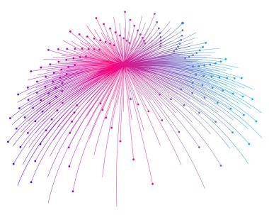 Element çemberi tasarla. İzole edilmiş koyu renk vektör halkası. Çiçek, deniz, teknoloji formu. Harmanlama Aracı kullanılarak oluşturulan birçok parlak girdabın soyut dalgalı çizgileri. Vektör illüstrasyonu EPS10 