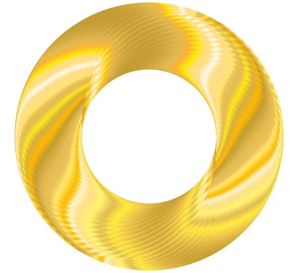 Establecer Círculo Elemento Diseño Aislado Negrita Vector Colores Anillo Oro — Vector de stock