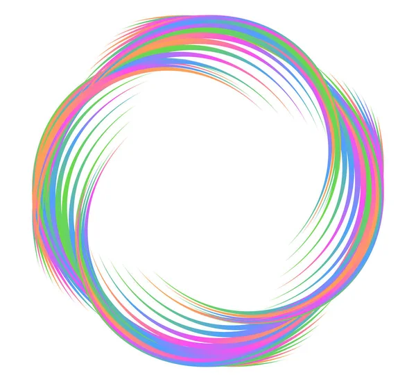 Gestaltungselement Kreis Einstellen Vereinzelte Fette Vektorfarben Goldenen Ring Aus Abstraktes — Stockvektor