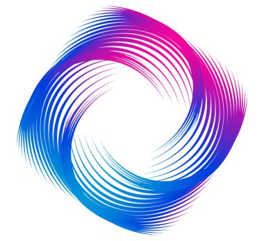 Tasarım elemanı çemberini ayarla İzole edilmiş koyu renk vektör altın halkadan. Harmanlama Aracı kullanılarak oluşturulan birçok parlak girdabın soyut dalgalı çizgileri. Sunumunuz için vektör illüstrasyonu EPS10