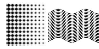 Set Design elements  - Halftone dot pattern on white background. Vector illustration eps 10 frame with black abstract random dots for technology, big data theme, grunge cover page about hi-tech, IT.