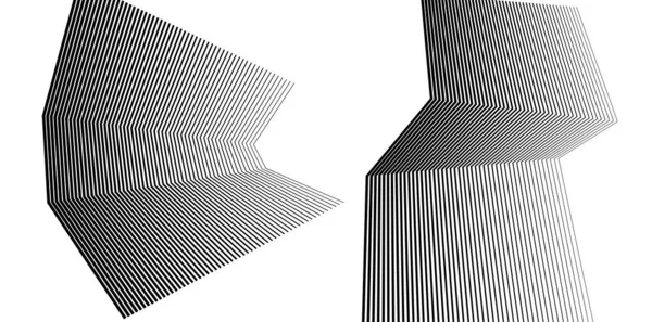 在角波的白背景上对黑白相间的设计元素进行抽象 病媒图解10 用于清洗雅致的名片 印刷品小册子 封面书 — 图库矢量图片