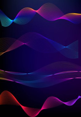 Tasarım elemanları iş sunum şablonu. Vektör illüstrasyon dikey web afişleri arka plan, fon ışığı efekti. Web şablonu için EPS 10, web sitesi sunumu, neon disko kulübü