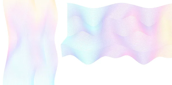 Мягкий Радужный Цвет Линейный Фон Элементы Дизайна Полигональные Линии Гильош — стоковый вектор